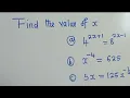 Equations involving Indices