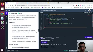 Amazon coding interview question - first unique character in a string