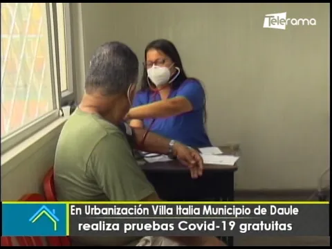 En Urbanización Villa Italia Municipio de Daule realiza pruebas covid-19 gratuitas