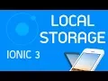 Ionic 3 Tutorial Local Storage set and get