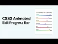 Animated skills Progress bar using only HTML CSS -