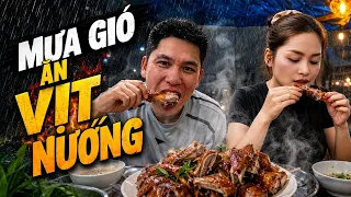Mưa Gió Lạnh Lạnh Rủ Vợ Đi Ăn Quán Vịt Nướng Cây Bàng | Tới Tào Tử | Food Tour