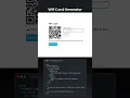 WiFi Card Generator with HTML QR Code Beginner Web Dev Project