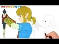 Speed Drawing the Legend of Zelda Link Drawing Coloring Pages s for Kids