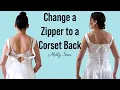 How To Make a Dress Bigger With a Lace Up Corset Back