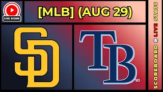 San Diego Padres vs Tampa Bay Rays MLB Baseball August 29 2026 Live SCOREBOARD EN VIVO