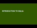 SQLite Tutorial - Introduction To SQLite