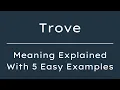 What Does Trove Mean Trove Meaning in English With 5 Example Sentences