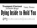 Lagu Dying Inside To Hold You Trumpet Clarinet Sheet Music Backing Track Play Along Partitura
