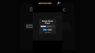 simple music player using html css and JavaScript tutorial in 1 minutes