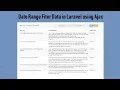Date Range Filter Data in Laravel using Ajax