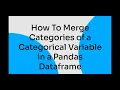 How To Merge Categories of a Categorical Variable in a Pandas Dataframe in Python