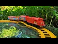 Lagu Unboxing dan Merakit Mainan Kereta Api Multi Express Train Set Transportasi Massal Warna Merah