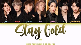 BTS STAY GOLD COLOR CODED LYRICS JAP ROM ENG 