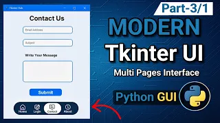 Build a Modern Tkinter Multi-Page GUI in Python Part Navigation Highlighting Pillar Library