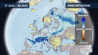 Monthly precipitation forecast for Europe 2026