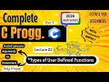 Types of User Defined Functions Lec 22 C Programming Full course for Beginners
