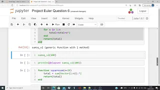 Julia Tutorial - Project Euler Question 6