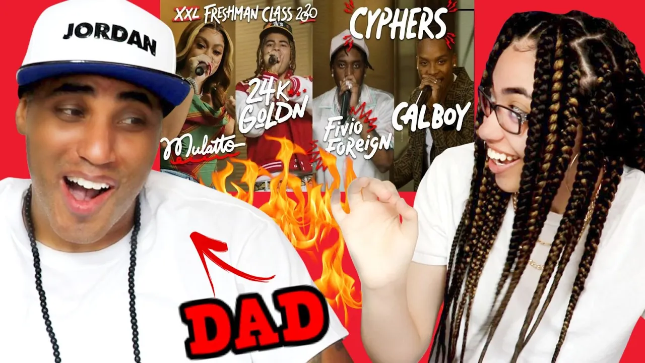 MY DAD REACTS TO Fivio Foreign, Calboy, 24kGoldn and Mulatto's 2020 XXL Freshman Cypher REACTION