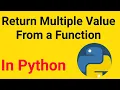 How To Return Multiple Value From a Function in Python