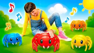 Цветные паучки танцуют | Музыкальный мультик для детей