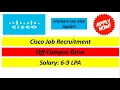 Cisco Off Campus Recruitment For 2021 2022 Batch - Salary 6 to 9 LPA Consulting Engineer Role