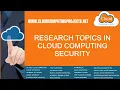 Research Topics in Cloud Computing Security P Research Topics in Cloud Computing Security