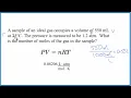Solve the Ideal Gas Law for Moles n