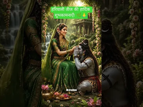 हरियाली तीज की हार्दिक शुभकामनाएँ! 🌿🙏 #trending #viral #hariyaliteej #shivshakti #explore #ytshorts