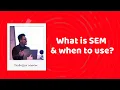 SEM 1 What is Structural Equation Modelling and when to use it