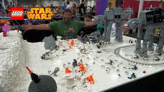 Huge LEGO Star Wars Hoth with Motorized Snowspeeder