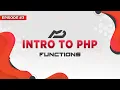 Introduction to PHP - Functions Episode MenuDocs