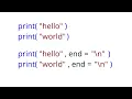 The end Parameter of the print Function