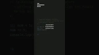JavaScript Assignment Operators