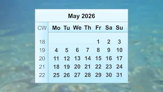 May 2026 Calendar