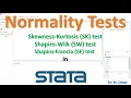 Normality tests SK SW SF in STATA