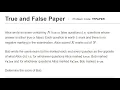True and False Paper-CodeChef-Code Solution