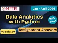 NPTEL Data Analytics with Python Week 10 Assignment Answers With Explanation Jan Apr 2026