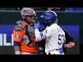 Benches Clear After Adolis Garcia Is Hit By Pitch Full Sequence MLB Clutch Moments And Walk Offs