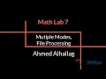 Python Lab 7 Multiple Modes File Processing