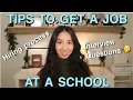 Hiring Process for an Instructional Aide Elementary School