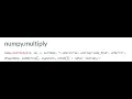 Element-wise multiplication of two array using numpy