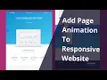 Responsive Website Design - Part 2 Add Page Scroll Animation