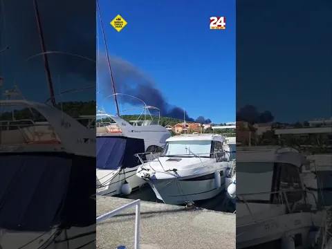 Gori skladište tvrtke Kali tuna na Ugljanu, širi se crni dim