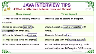 difference between throw and throws in java java interview questions wikitechy com
