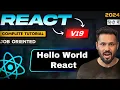React js 19 tutorial in Hindi Hello World React js app Code Flow