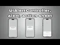 UiAlertController alert action sheet Xcode Swift Uzbek tilida