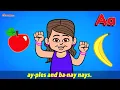 Apples and Bananas with Lyrics - Vowel Songs - Kids Songs by The Learning Station