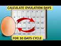 Calculating Ovulation Days A Guide for 30 Days Cycle