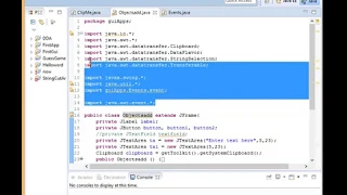 Copy delete clear paste java gui application